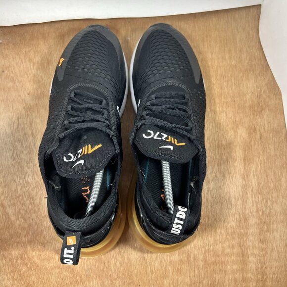 Nike Air Max 270 Men's Size 13 Black White Orange Running Shoes AH8050 014 - Picture 7 of 11